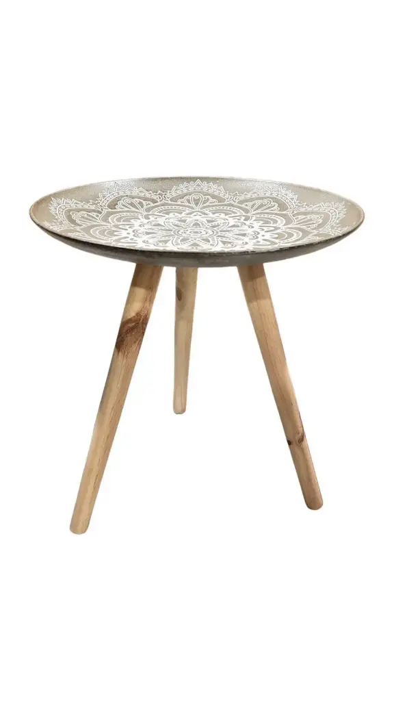 Mesa Lateral Dorada Mandala